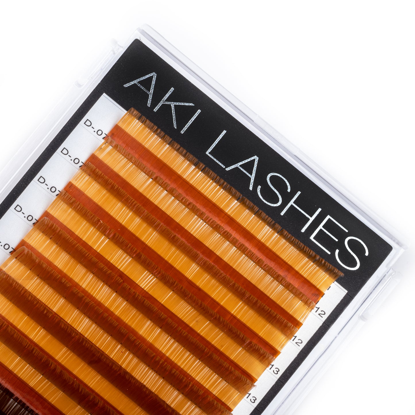 Light and Dark Brown Colored Lashes - Volume 0.07 Diameter Mixed - Aki Lashes