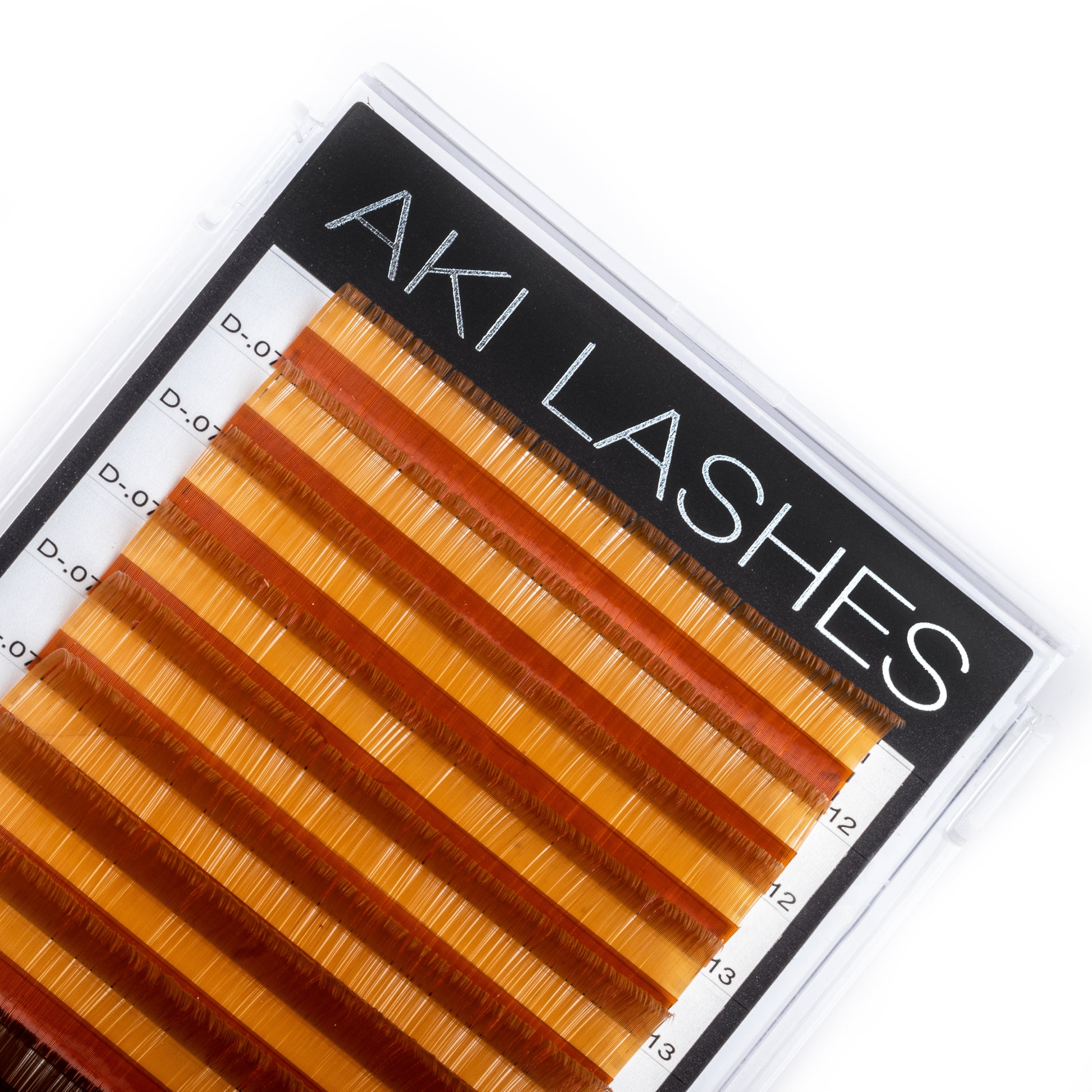 Light and Dark Brown Colored Lashes - Volume 0.07 Diameter Mixed - Aki Lashes