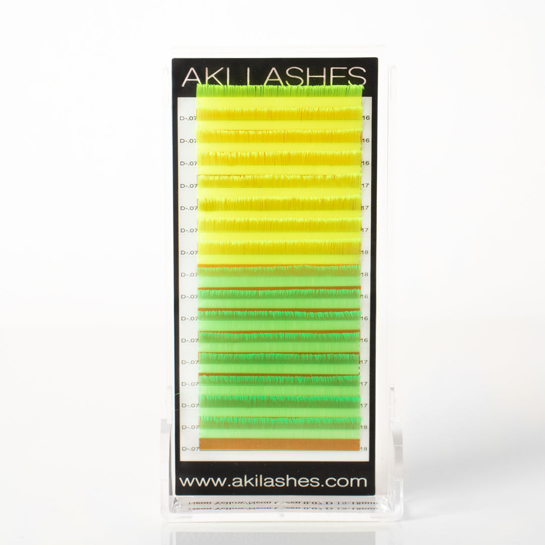 Neon Yellow and Green Volume Lashes