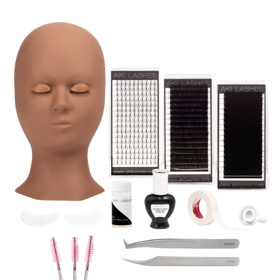 Silicone Training Mannequin Flat Head Makeup Practice Eyelash