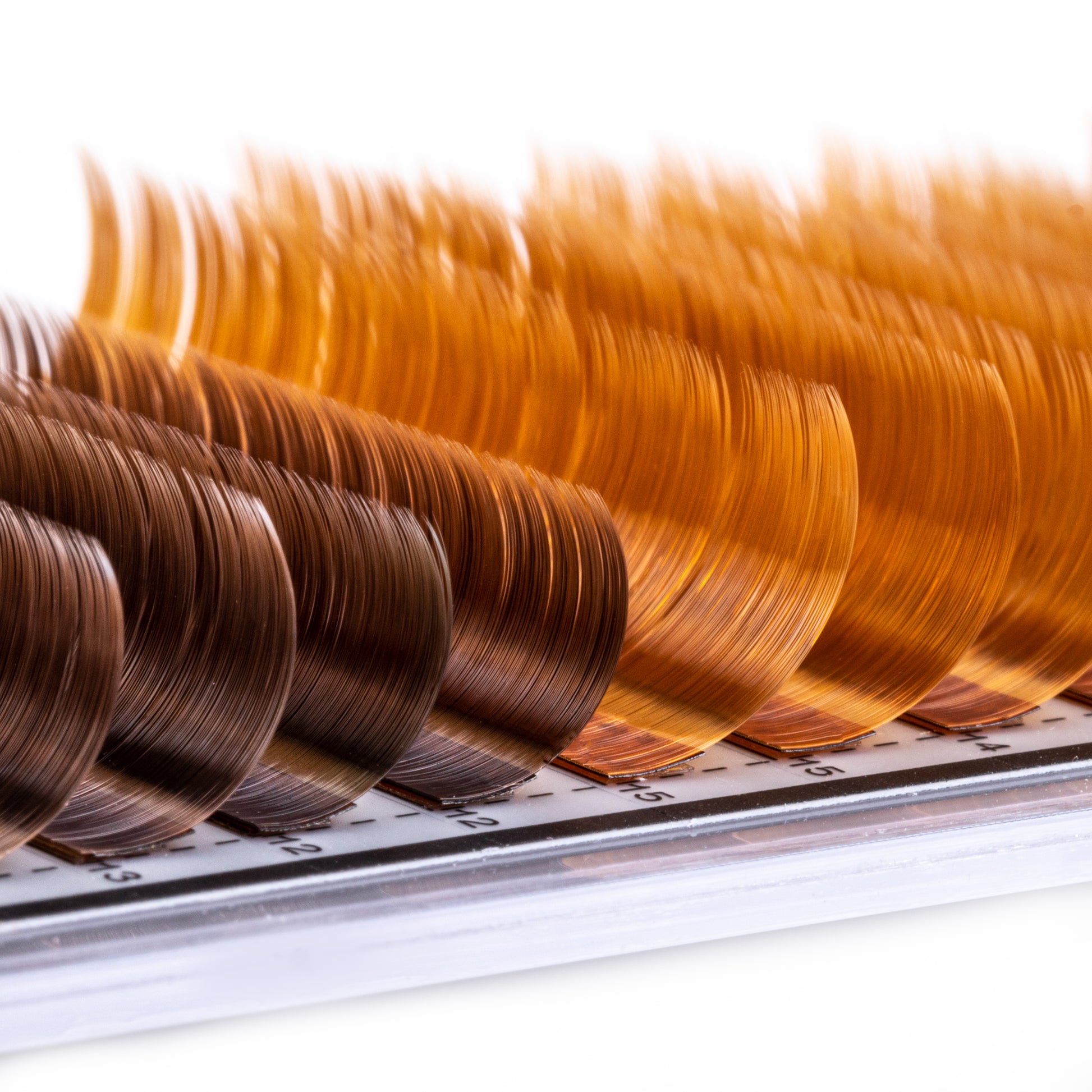 Light and Dark Brown Colored Lashes - Volume 0.07 Diameter Mixed - Aki Lashes