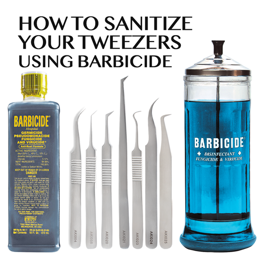 How to Sanitize your Tweezers using Barbicide