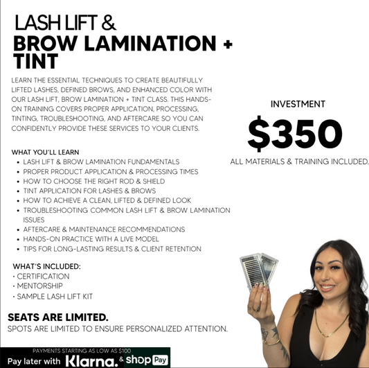 Lash Lift & Brow Lamination + Tint Class - Aki Lashes