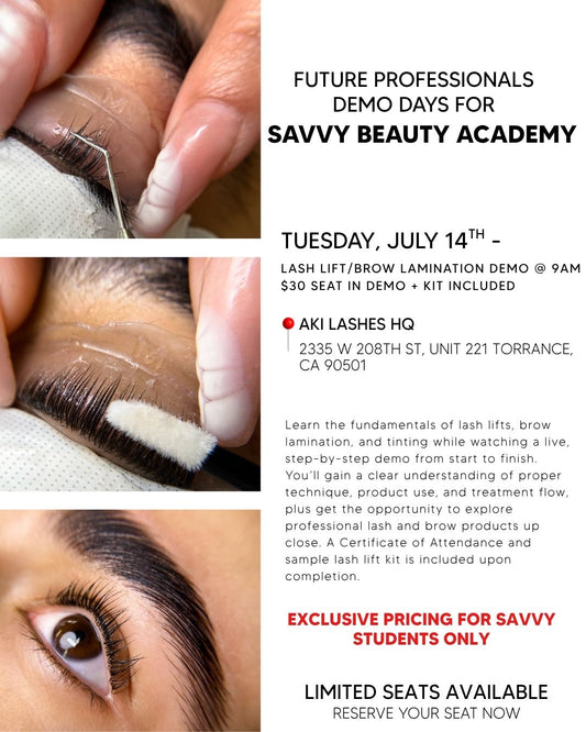 Lash Lift/Brow Lamination Exclusive - Savvy Beauty Academy