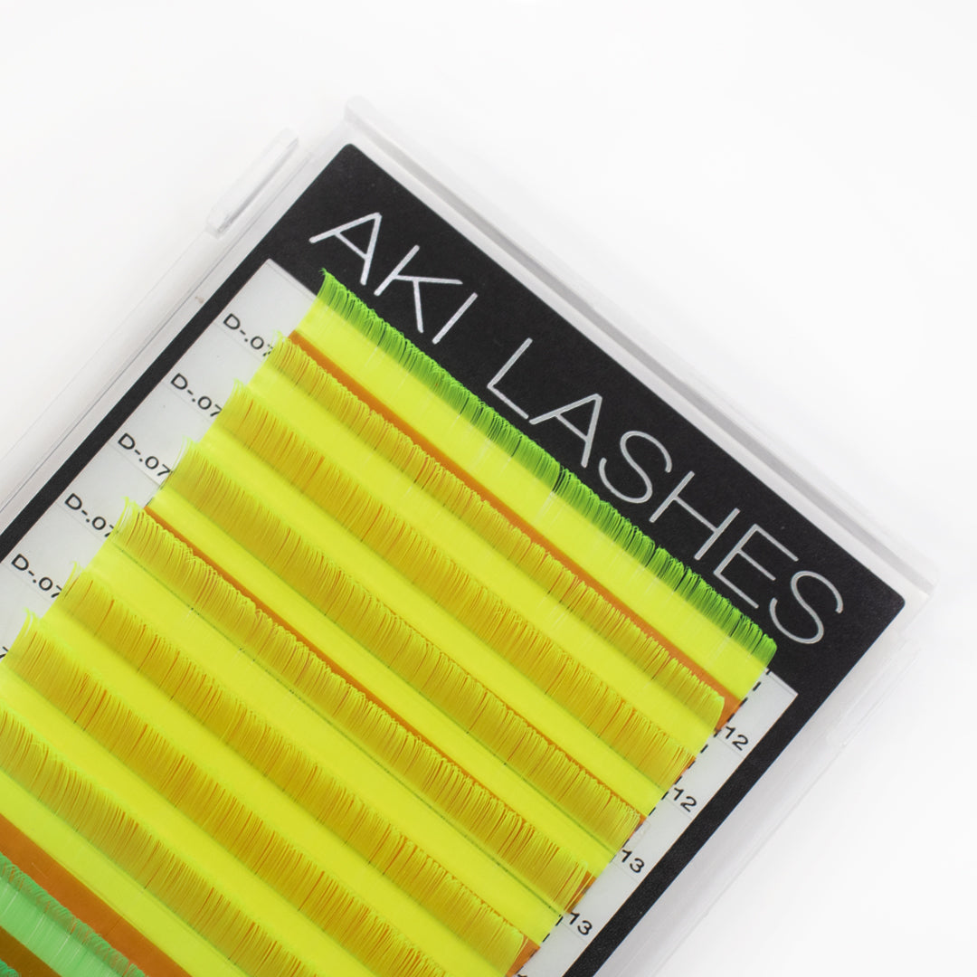 Neon Yellow and Green Volume Lashes