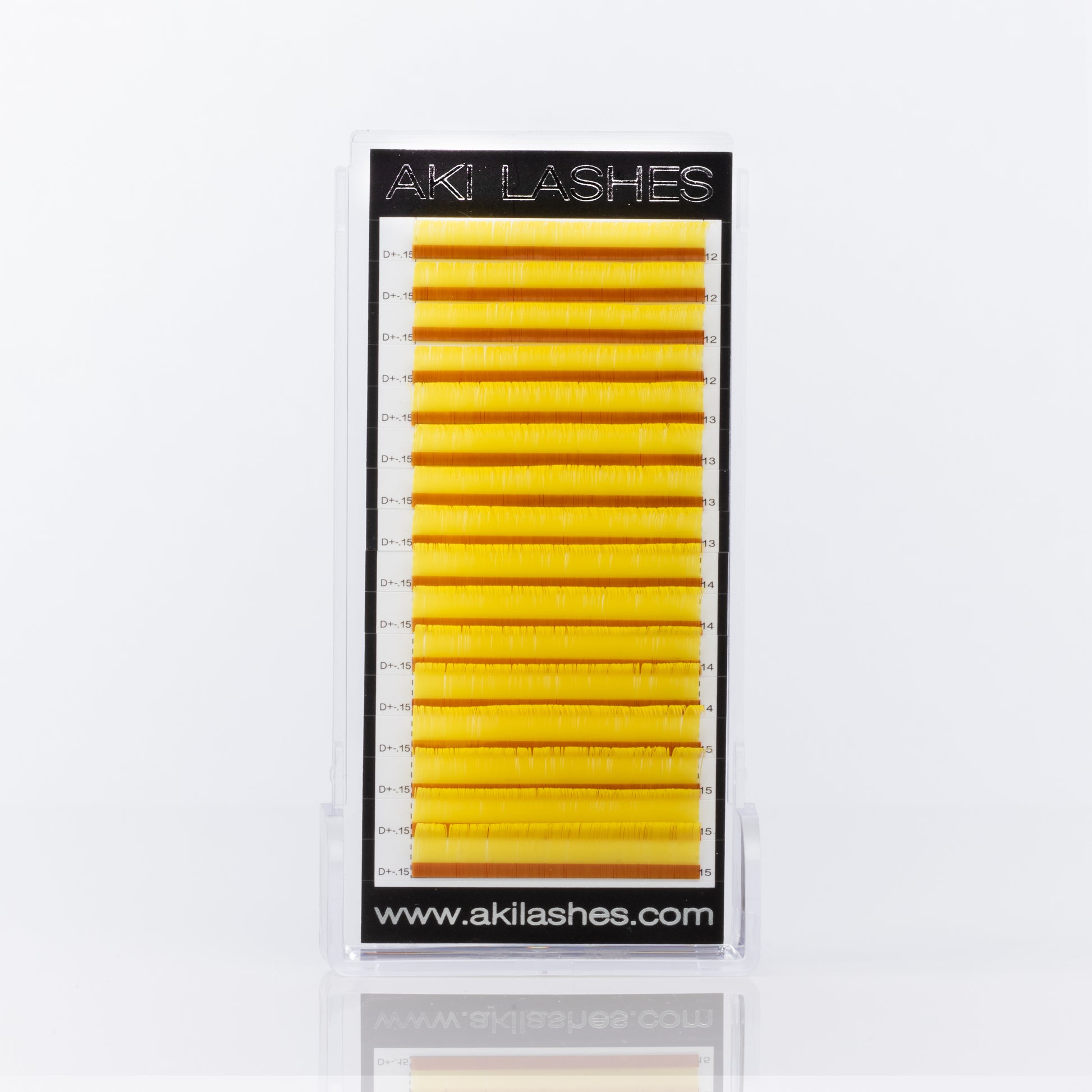Yellow Colored Lashes - Classic 0.15 Diameter Mixed - Aki Lashes