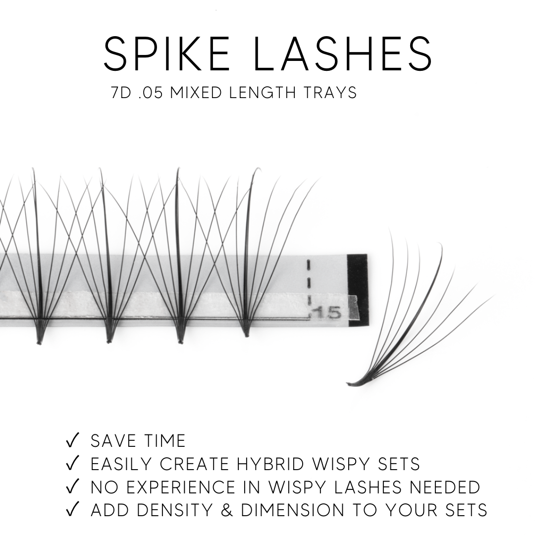 7D 0.05 Spiked Premade Fans Mixed Length