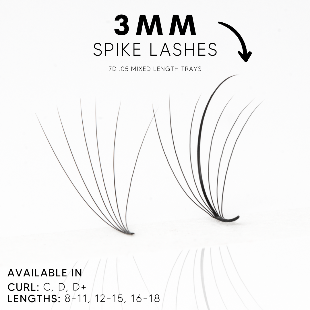 7D 0.05 Spiked Premade Fans Mixed Length