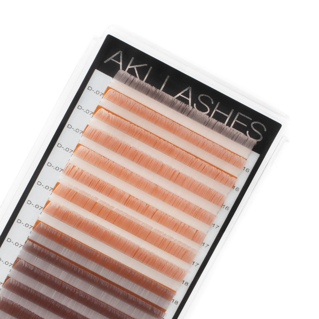 Grey and Silver Colored Lashes - Volume 0.07 Diameter Mixed